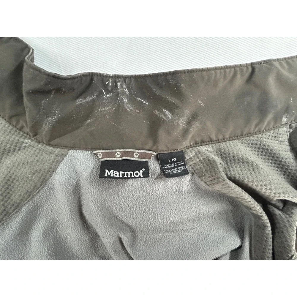 Marmot Mens Softshell Fleece Lined Full Zip Vest Gray Large - See pics for cdtn - Picture 4 of 6